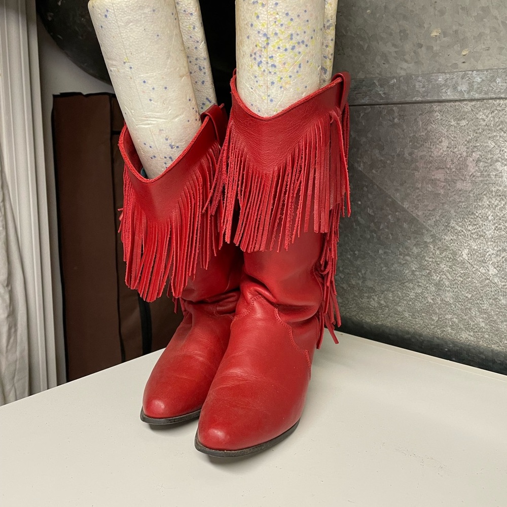 Red cowboy boots